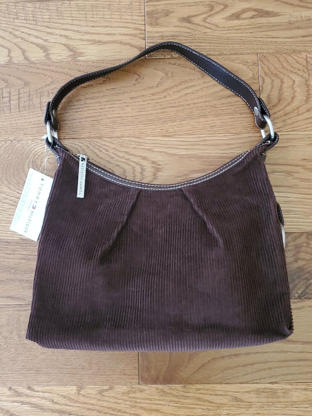 Tommy Hilfiger Snapped Up Small Hobo NWT | Brown Corduroy Purse NWT
